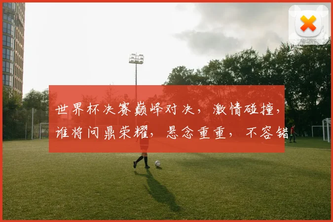 世界杯决赛巅峰对决，激情碰撞，谁将问鼎荣耀，悬念重重，不容错过